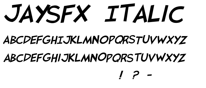 JaySFX Italic font